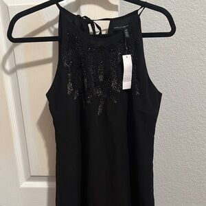 White House Black Market Black Sleeveless Blouse